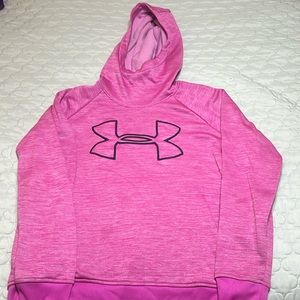 Women’s under armor hoodie. Pink and blue. Cold gear. Light weight